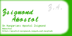 zsigmond apostol business card